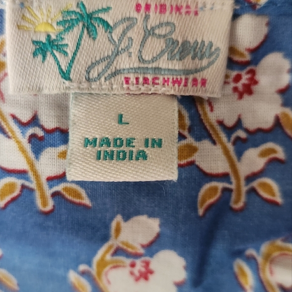 J. Crew Floral Blue and Coral Dress - Picture 2 of 8